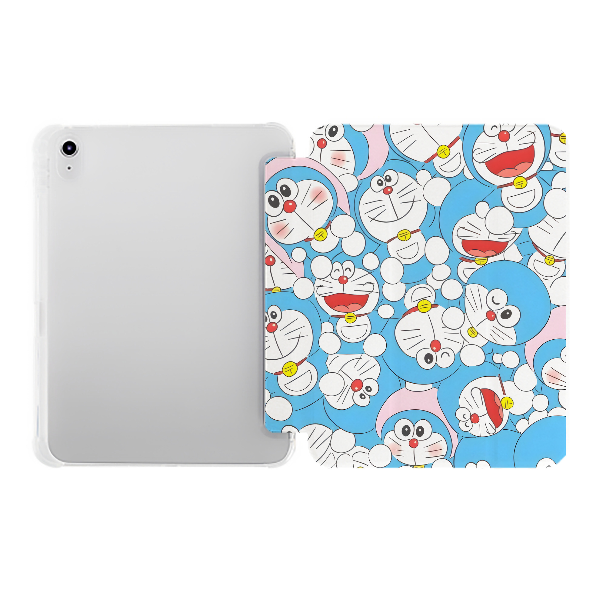 （画像用） ドラえもん Doraemon IPad ケース ペン収納付き 三つ折りスタンド PUレザー×シリコン 対応機種9.5/10.5/10.9インチ